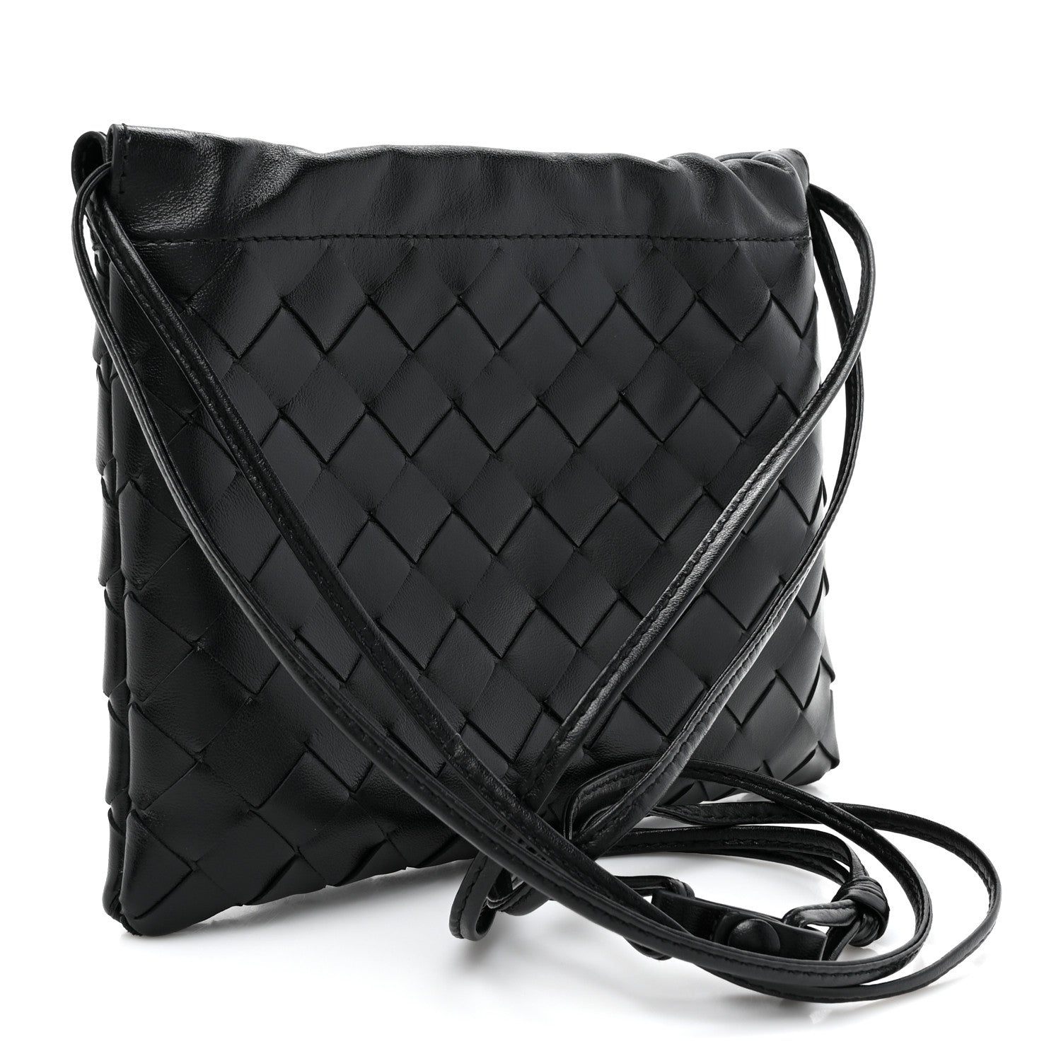 Bottega Veneta ブラック ショルダーバッグ Bottega Veneta Nappa Intrecciato Small Dustbag Black 1679656