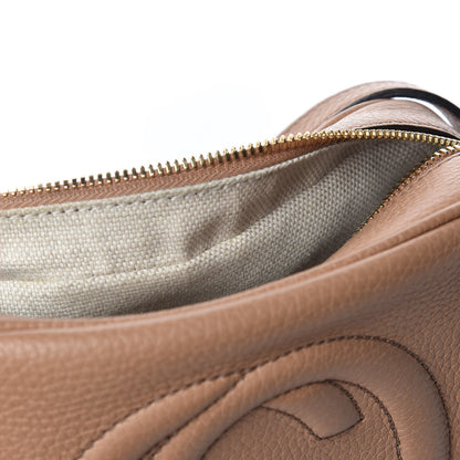Gucci Pebbled Calfskin Small Soho Disco Bag Camelia 11 of 12