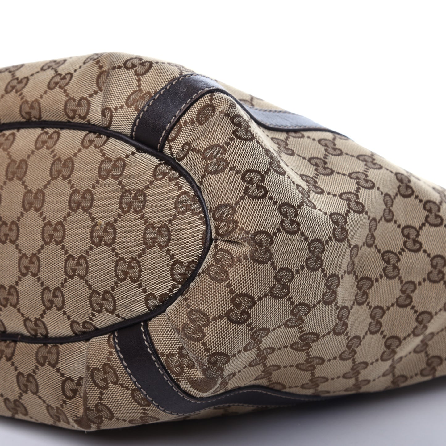 Monogram Medium D Gold Hobo Dark Brown