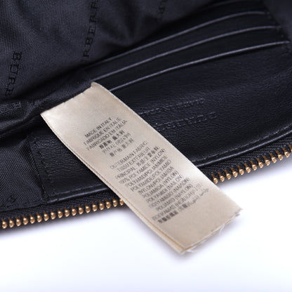 Burberry Horseferry Check Peyton Crossbody Clutch Bag Black 9 of 10