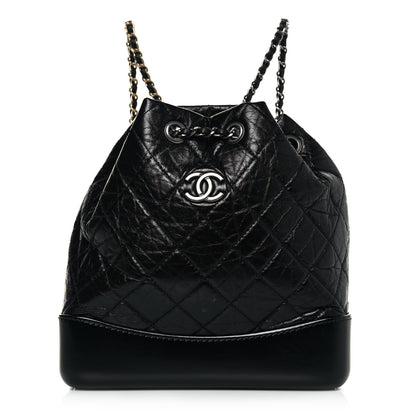 Chanel Aged Calfskin Quilted Small Gabrielle Backpack Black 1 of 8
