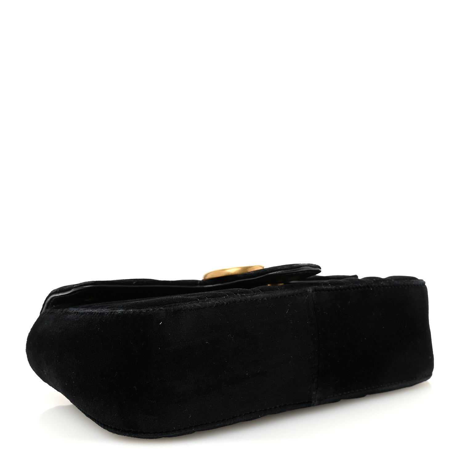 Gucci Velvet Matelasse Mini GG Marmont Shoulder Bag Black 4 of 10