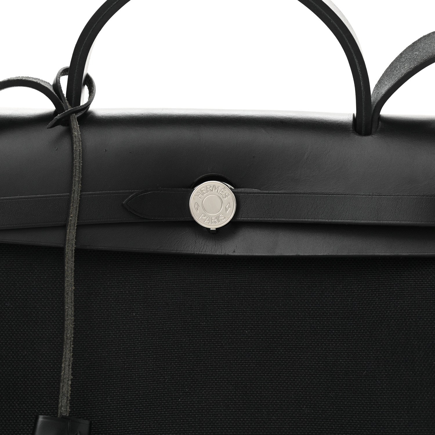 Hermes Military Toile Vache Hunter Herbag Zip Retourne 31 PM Black 9 of 12