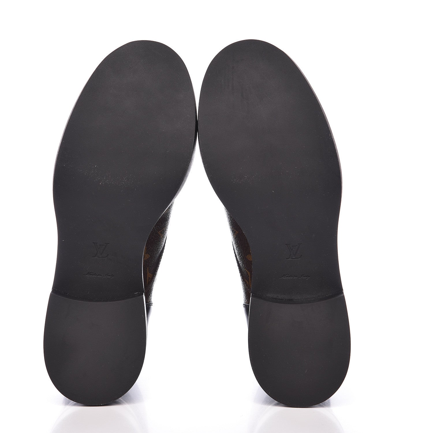 Louis Vuitton Calfskin Monogram Wonderland Flat Ranger Boots 38 Black 5 of 9