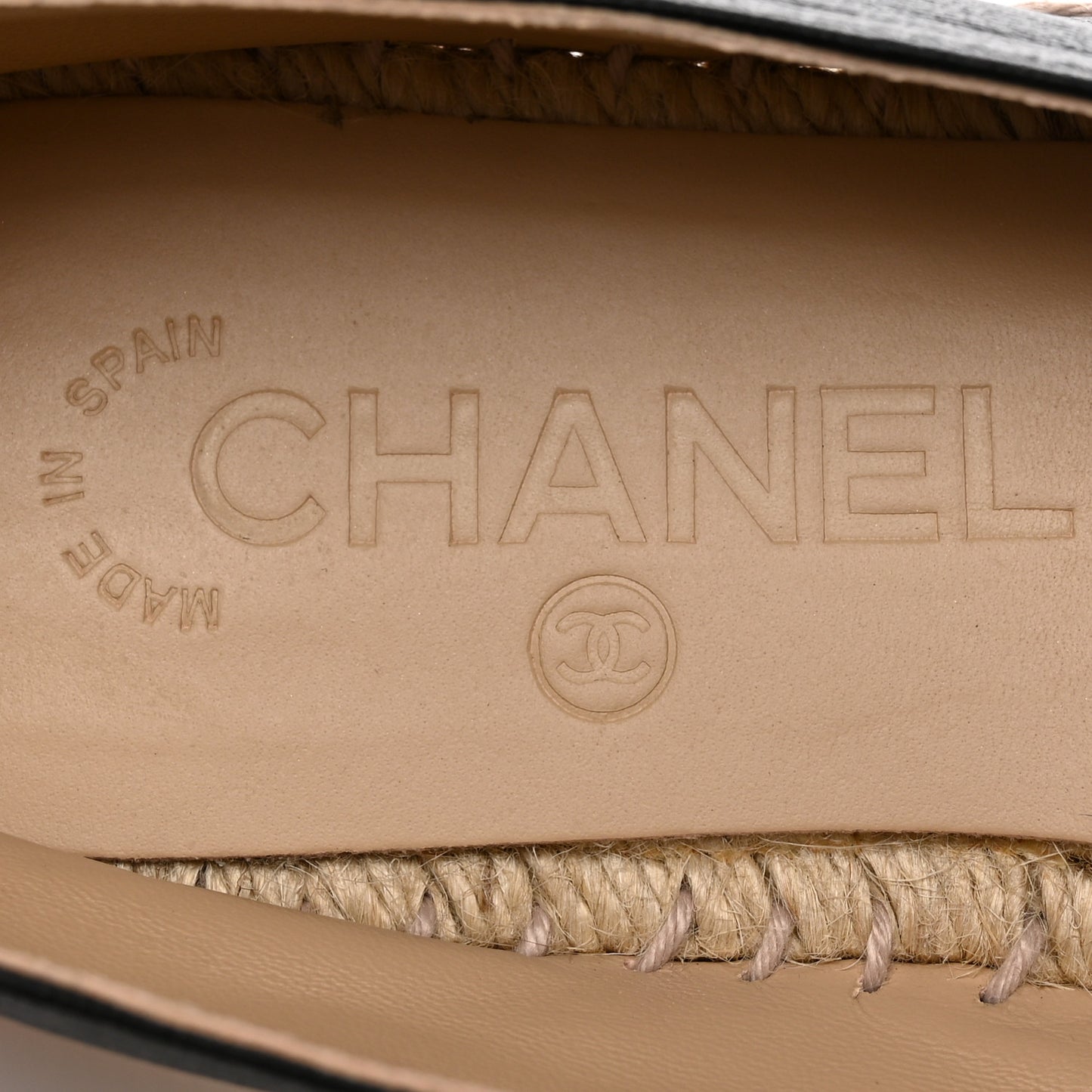 Lambskin CC Espadrilles 37 Black