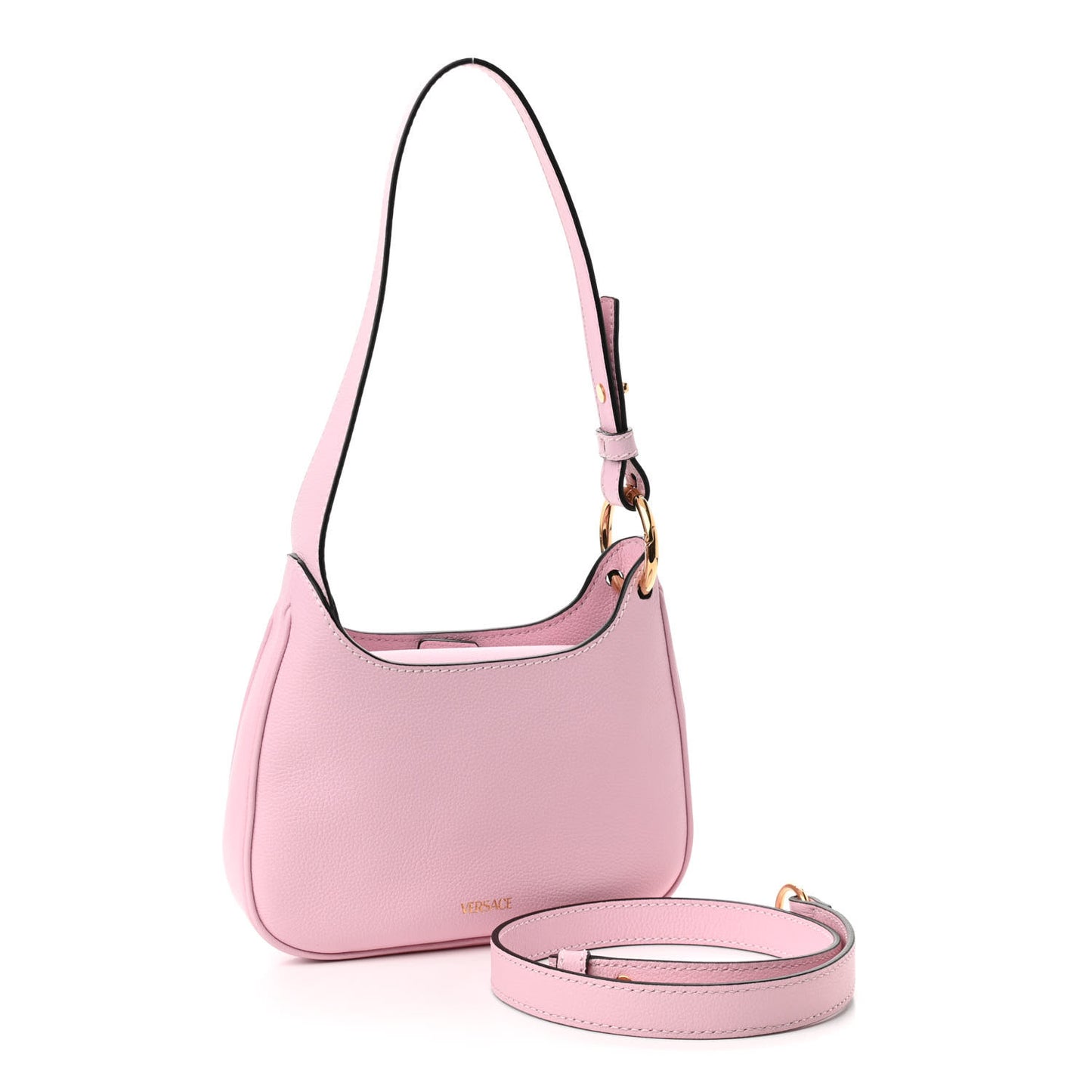 Calfskin La Medusa Small Hobo Crossbody Pink