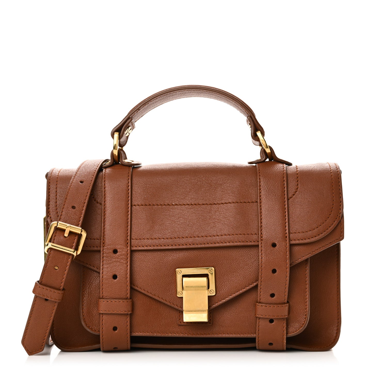 Lambskin Tiny PS1 Satchel Saddle