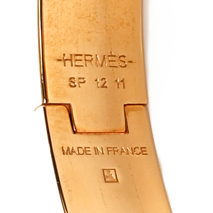 Hermes Enamel Narrow Clic Clac H Bracelet PM  Rose Candeaur 3 of 4