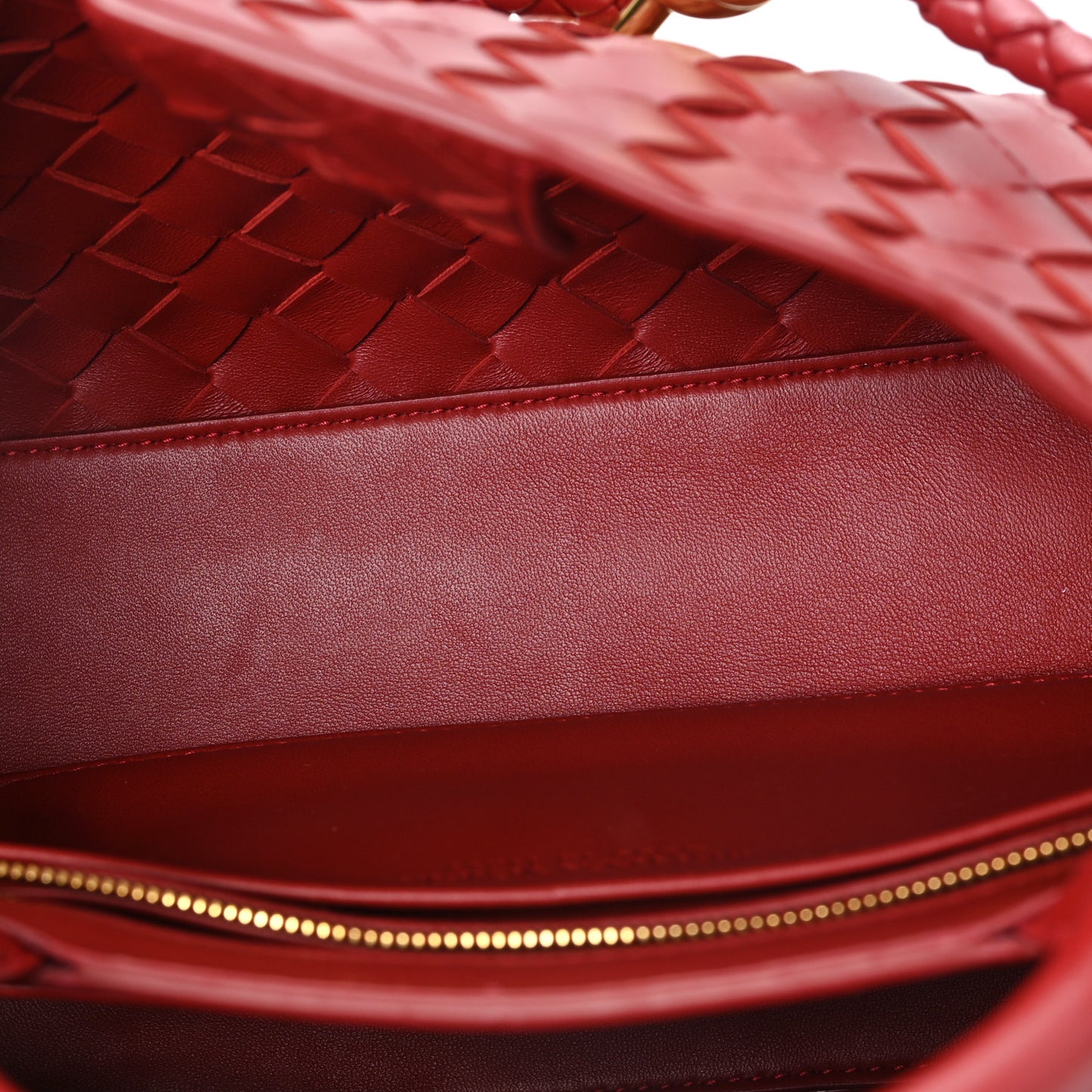 Nappa Intrecciato Small East West Andiamo Shoulder Bag Rosewood