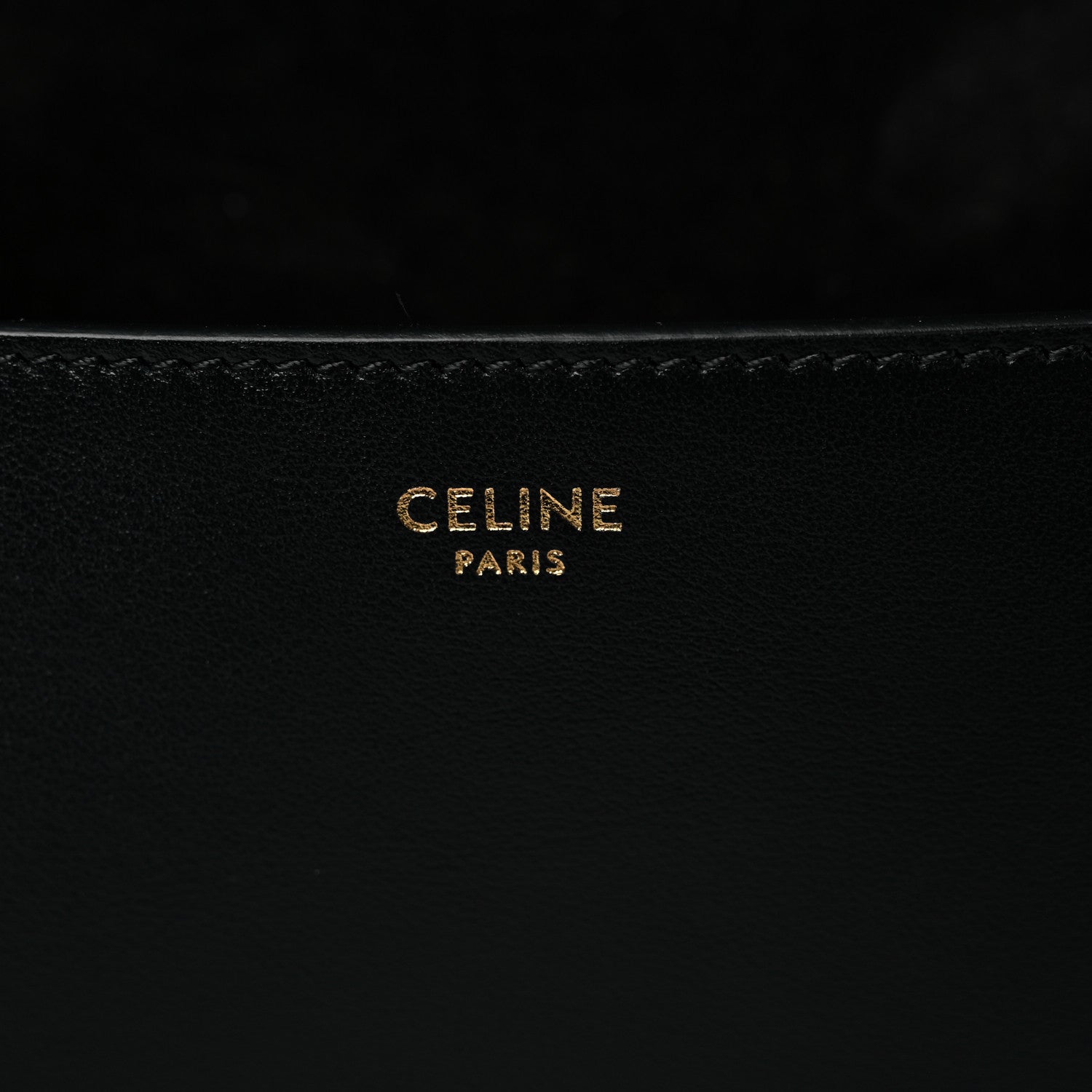 Celine Smooth Calfskin Cuir Triomphe Folco Crossbody Bag Black 5 of 13