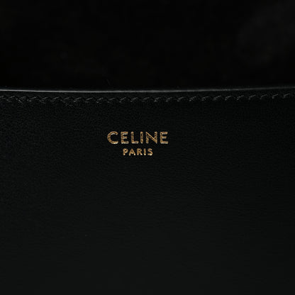 Celine Smooth Calfskin Cuir Triomphe Folco Crossbody Bag Black 5 of 13