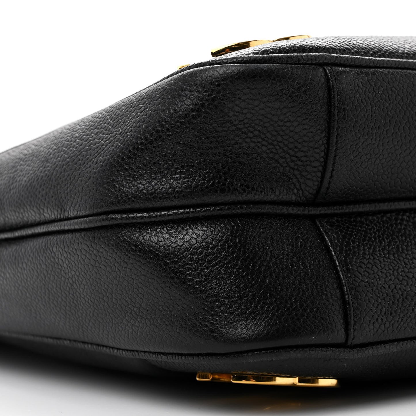 Caviar Triple CC Shoulder Bag Black