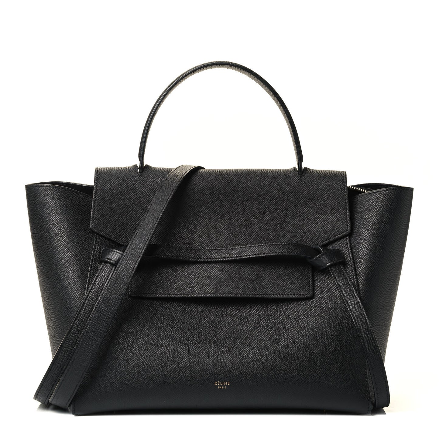 Grained Calfskin Mini Belt Bag Black