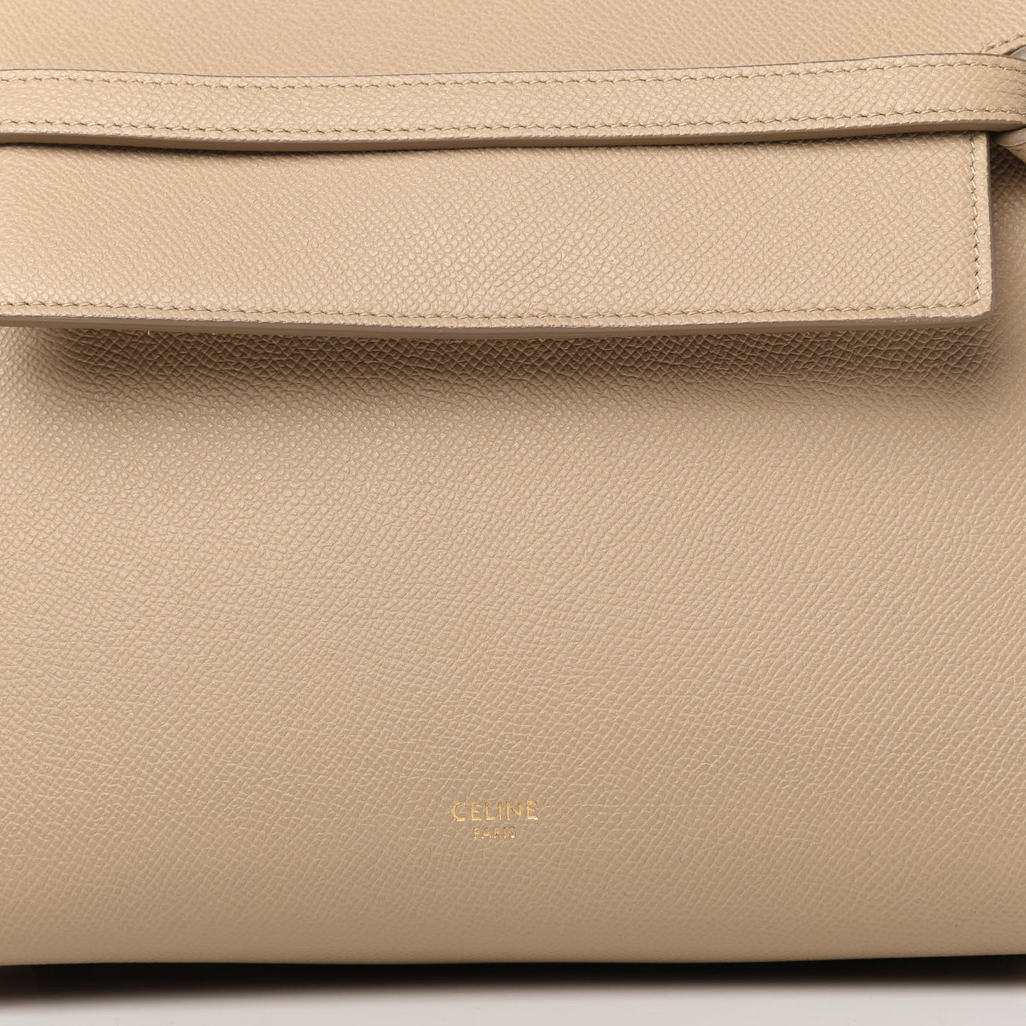 Grained Calfskin Mini Belt Bag Light Taupe