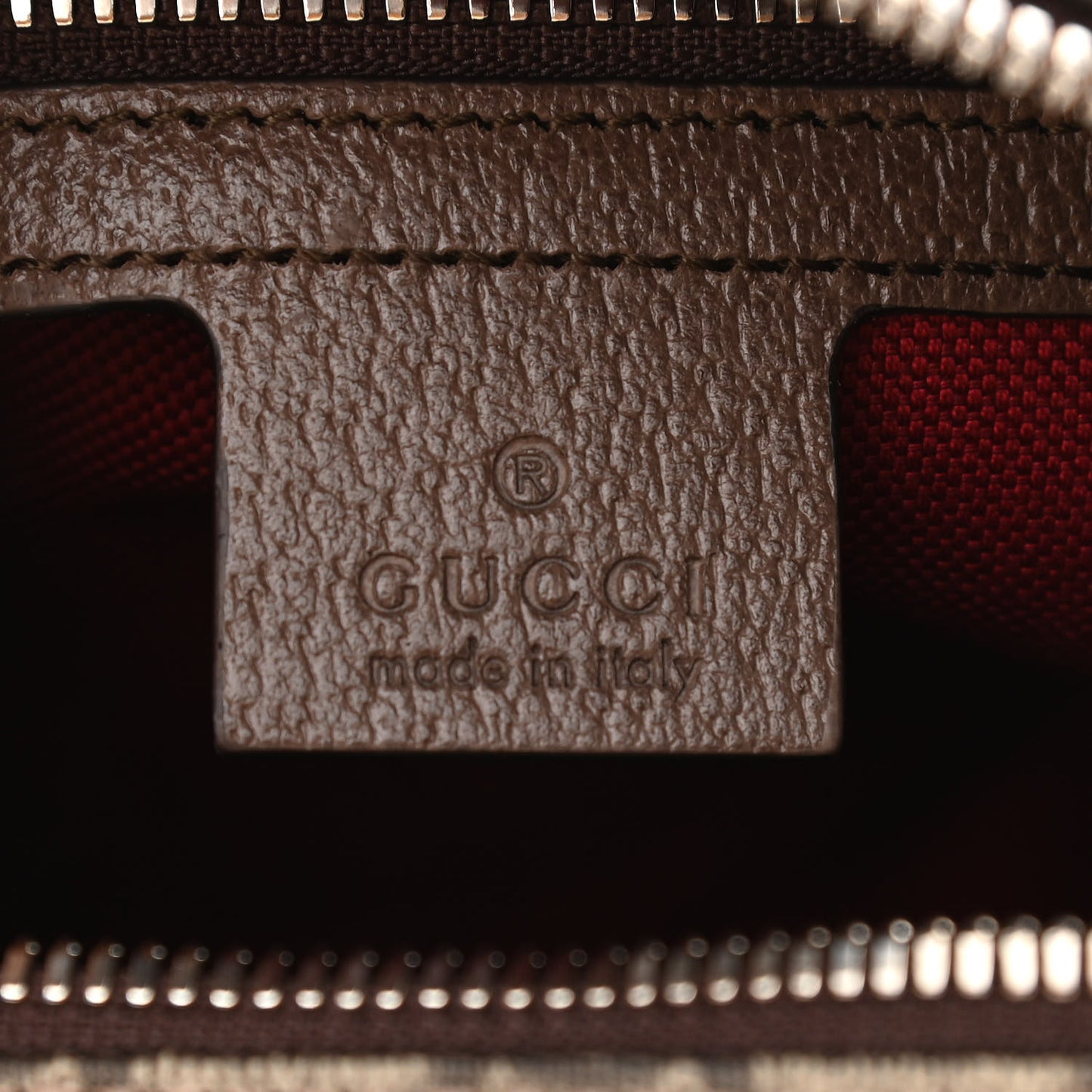 GG Supreme Monogram Textured Calfskin Square Messenger Bag Beige Ebony New Acero