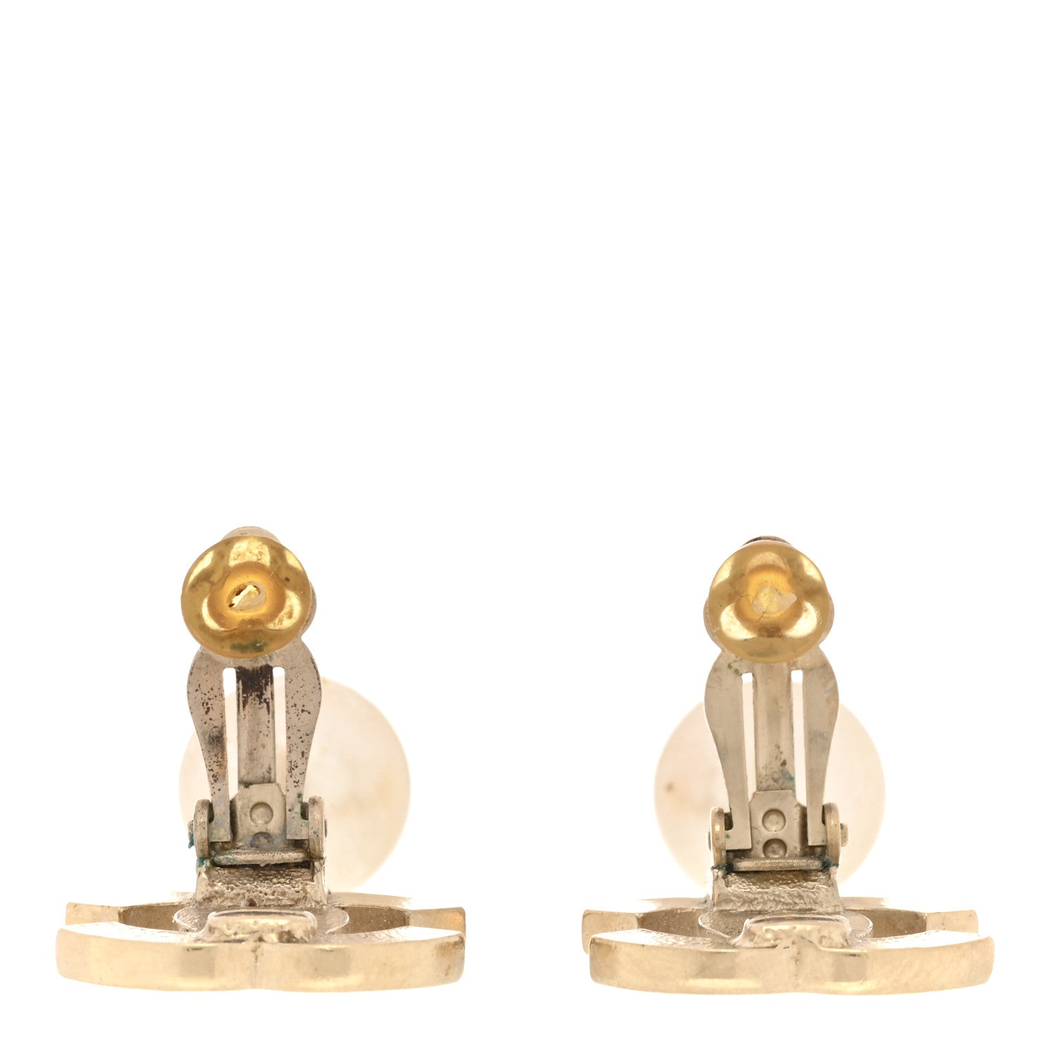 Chanel Pearl CC Drop Clip On Earrings Gold 3 of 6