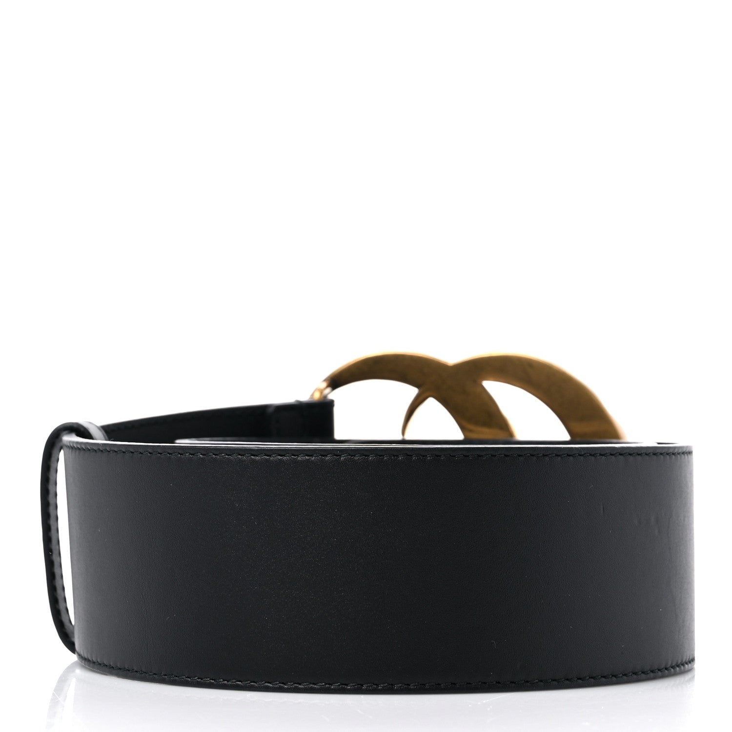 Gucci Calfskin Crystal Double G 55mm Belt 75 30 Black 2 of 5