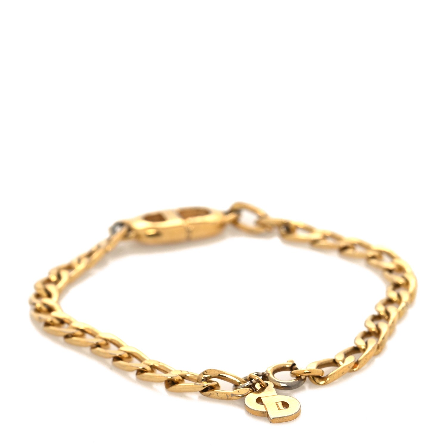 Christian Dior Metal Petit CD Chain Bracelet Gold 3 of 4
