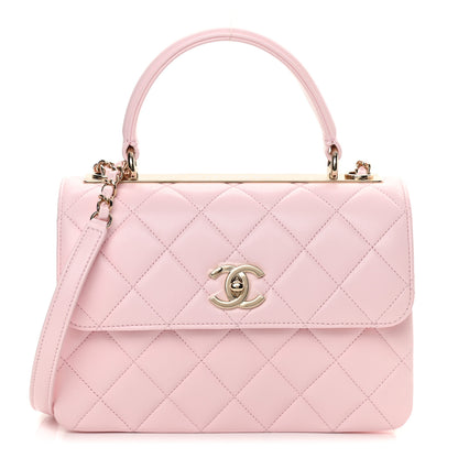 Chanel Lambskin Quilted Small Trendy CC Flap Dual Handle Bag Light Pink 1 of 13