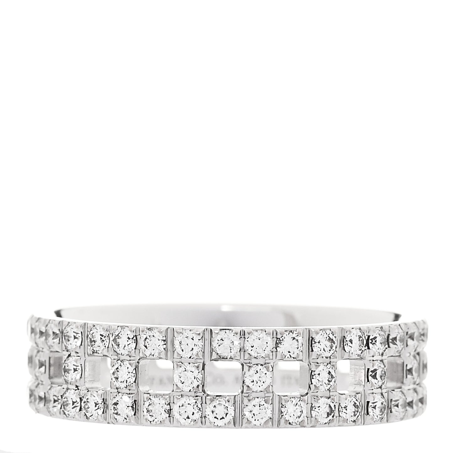 18K White Gold Diamond T True Wide Ring 60 9