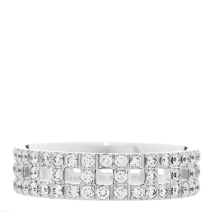Tiffany 18K White Gold Diamond T True Wide Ring 60 9 1 of 5