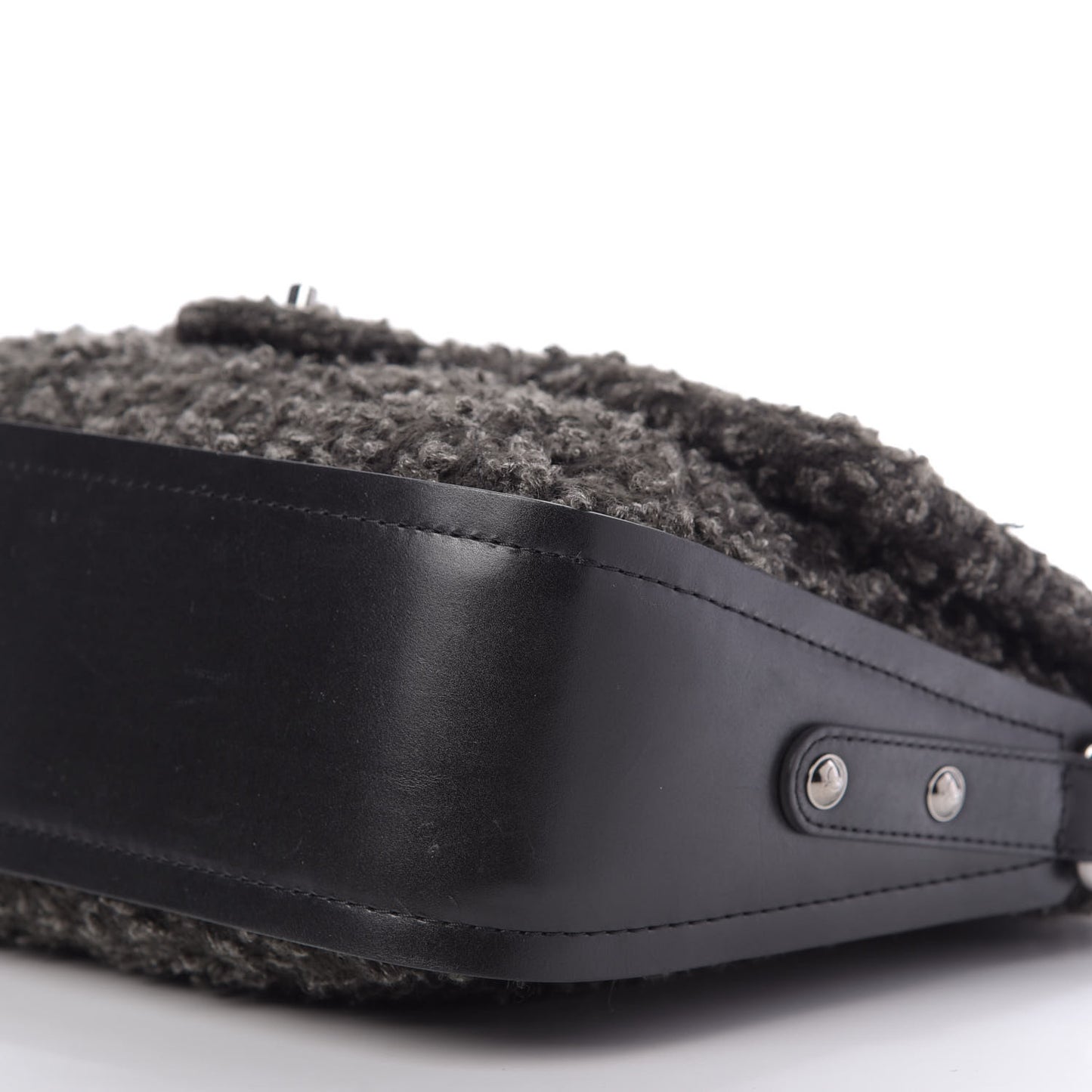 Tweed Maxi Single Flap Black Grey