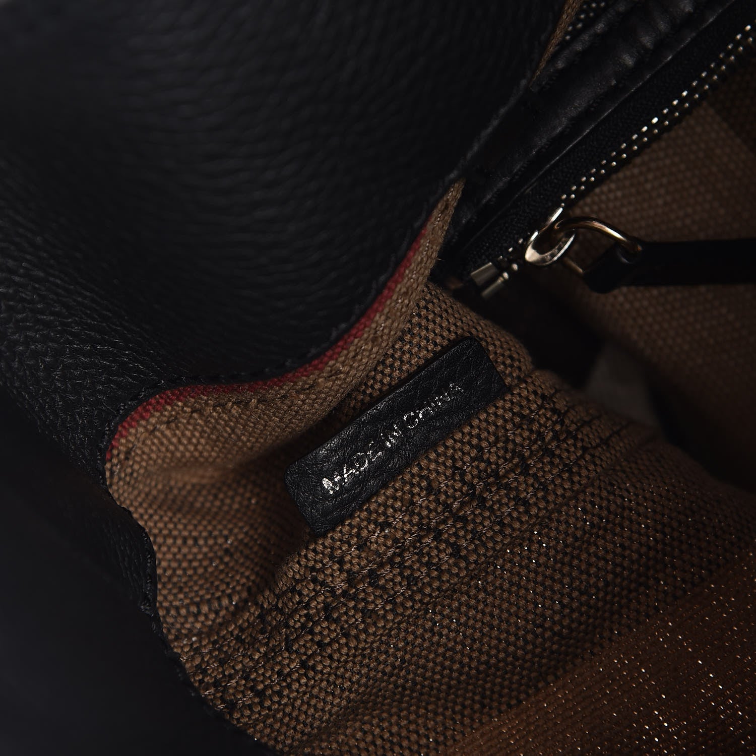 Burberry Grainy Calfskin Canvas Mega Check Medium Ashby Tassel Hobo Black 6 of 9