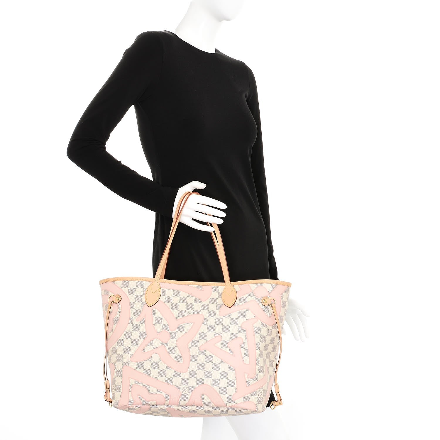 Louis Vuitton Damier Azur Tahitienne Neverfull MM 2 of 10