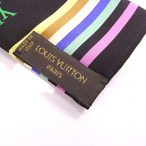 Louis Vuitton Silk Monogram Multicolor Bandeau Black 4 of 5
