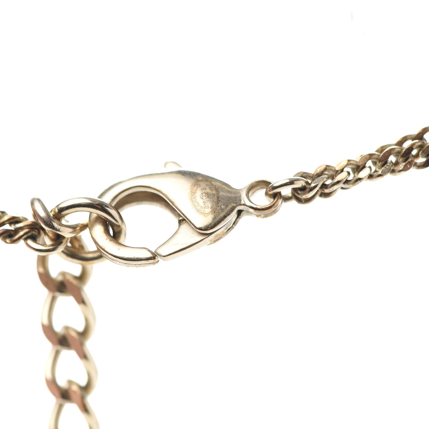 Pearl Chain CC Multi Strand Necklace Gold