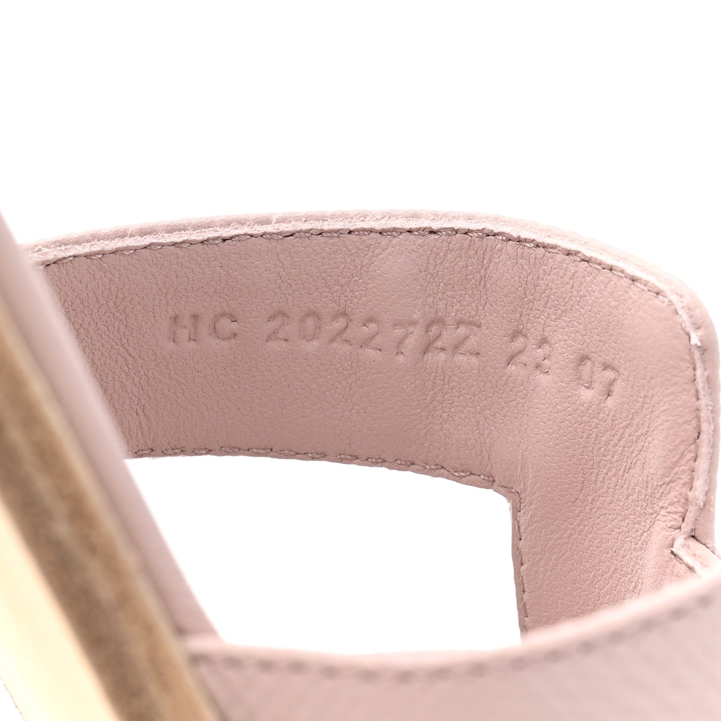 Epsom Oran Sandals 38.5 Rose Porcelaine