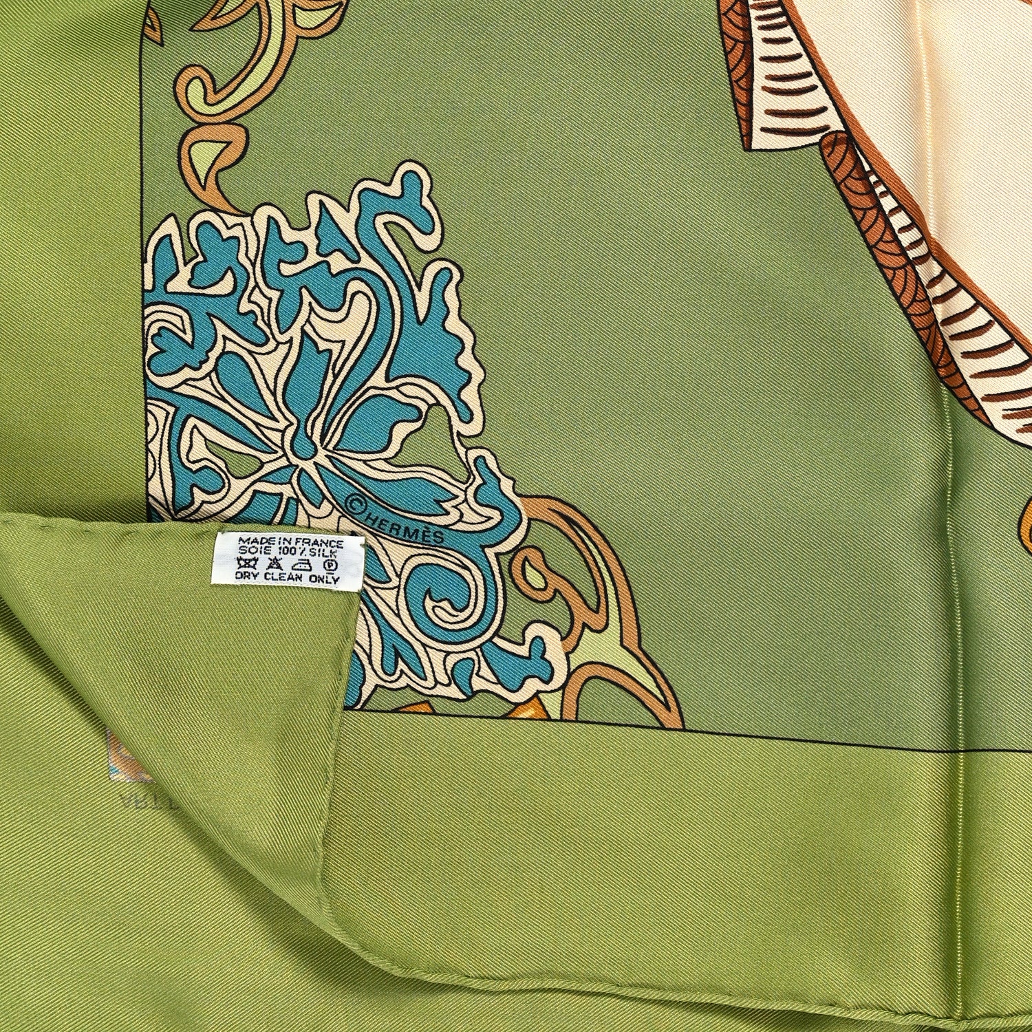 Hermes Silk Art Des Steppes Scarf 90 3 of 3