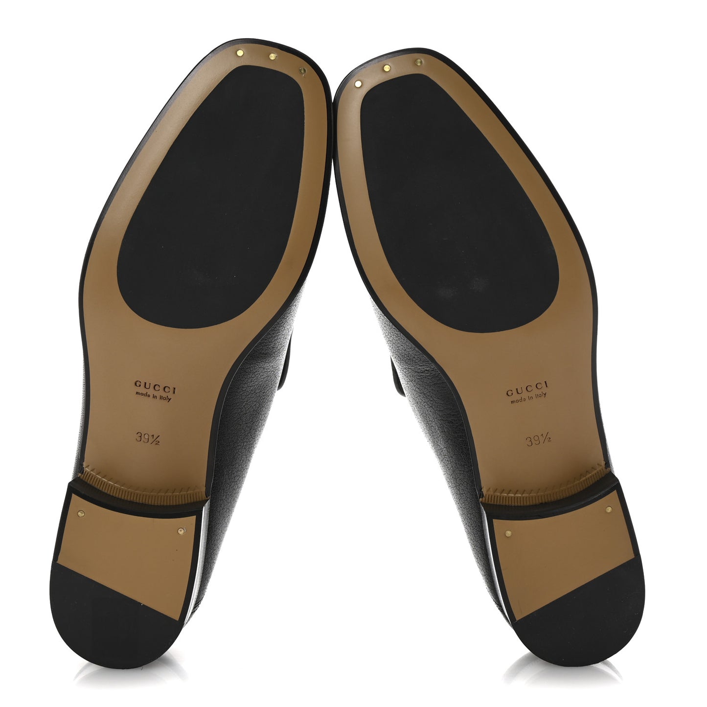 Goatskin Womens Horsebit Mid-Heel Loafers 39.5 Black