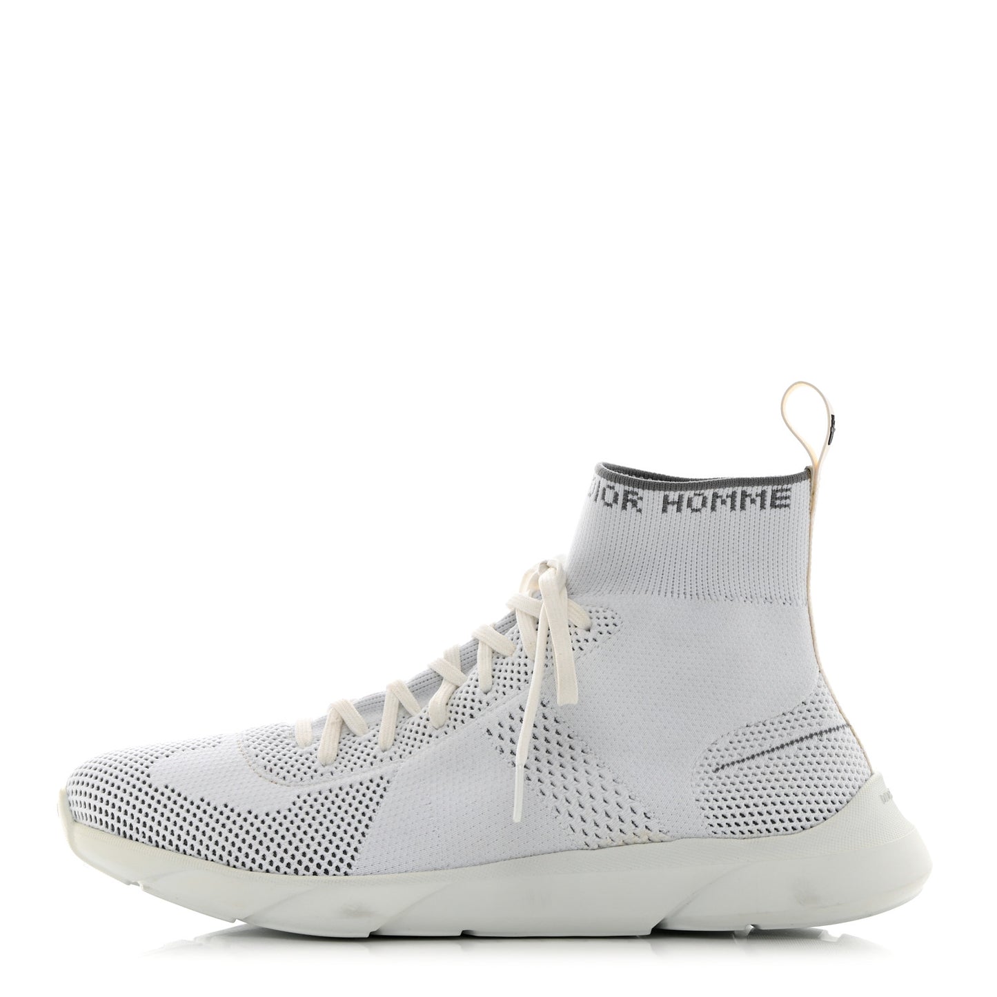 Technical Knit Mens B21 High Top Sneakers White Grey
