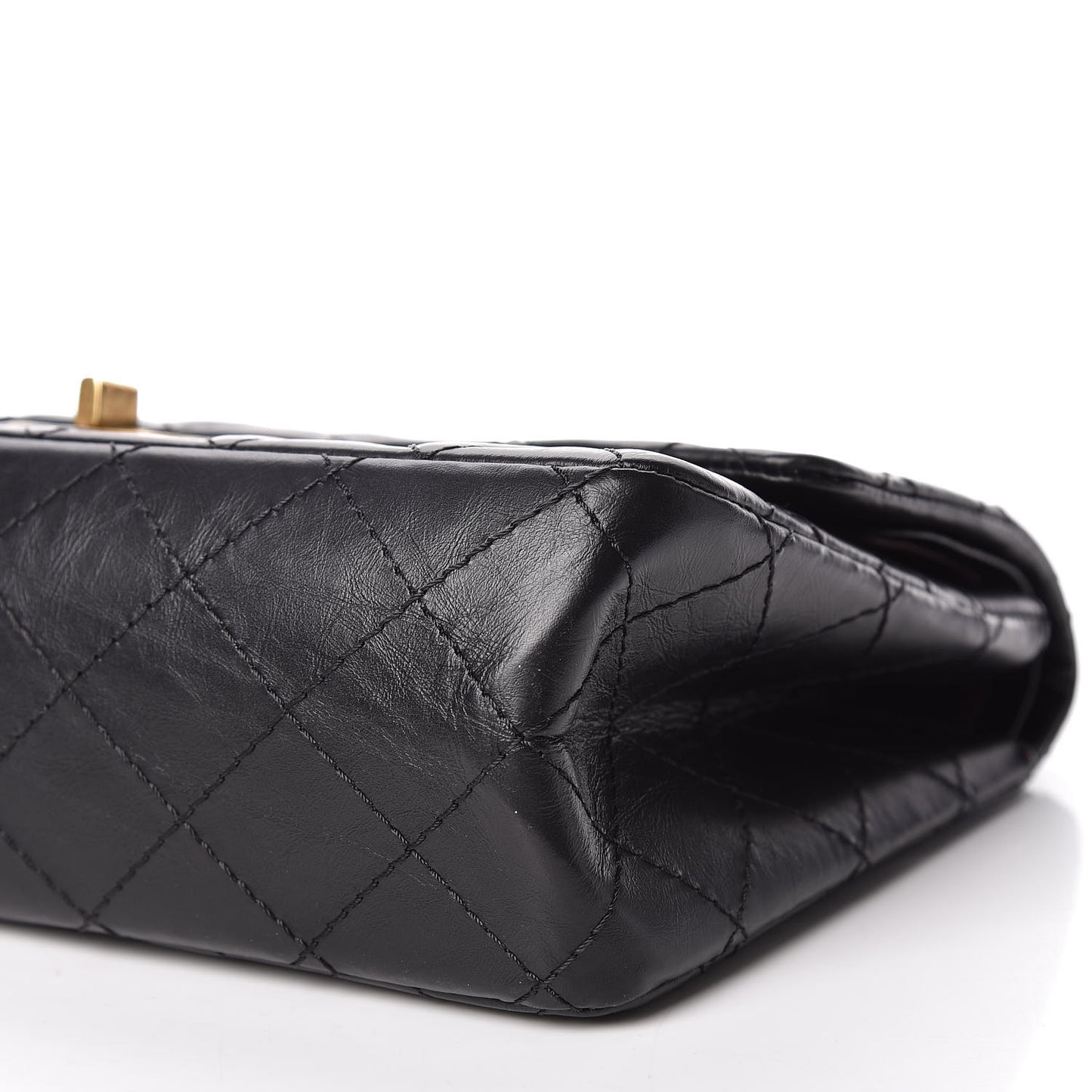 Aged Calfskin Quilted 2.55 Reissue 226 Flap Black