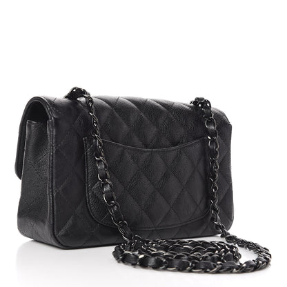 Chanel Crumpled Calfskin Quilted Mini Rectangular Flap So Black 3 of 12