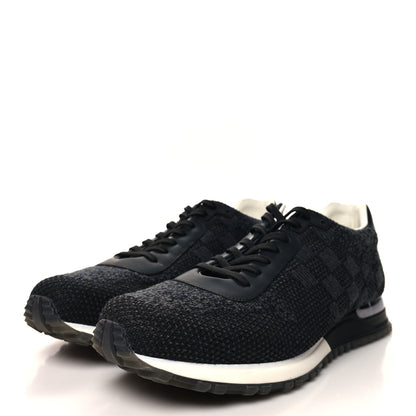 Louis Vuitton Calfskin Damier Run Away Sneakers 10 Graphite 3 of 9