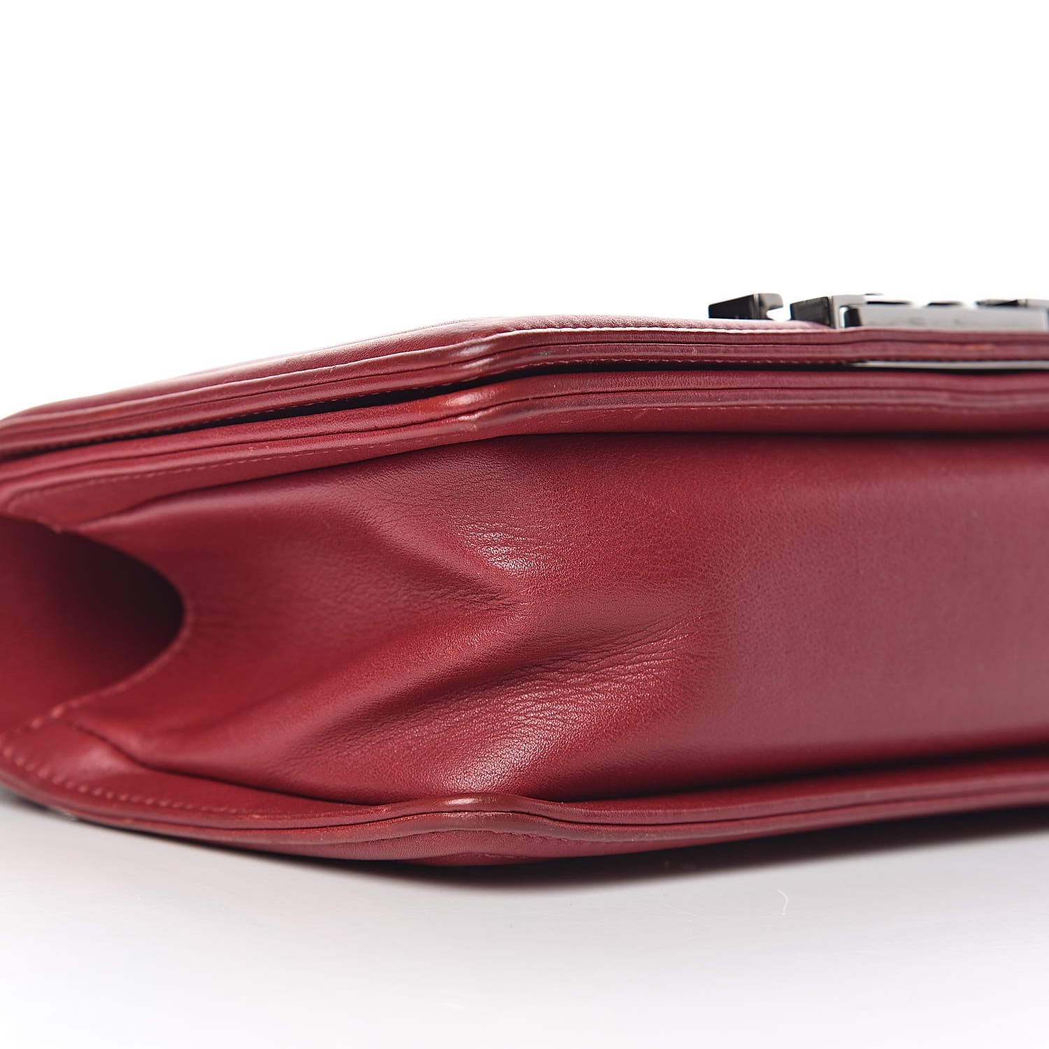 Chanel Calfskin Chain Chevron Small Boy Flap Red 8 of 14