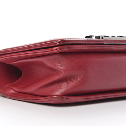 Chanel Calfskin Chain Chevron Small Boy Flap Red 8 of 14