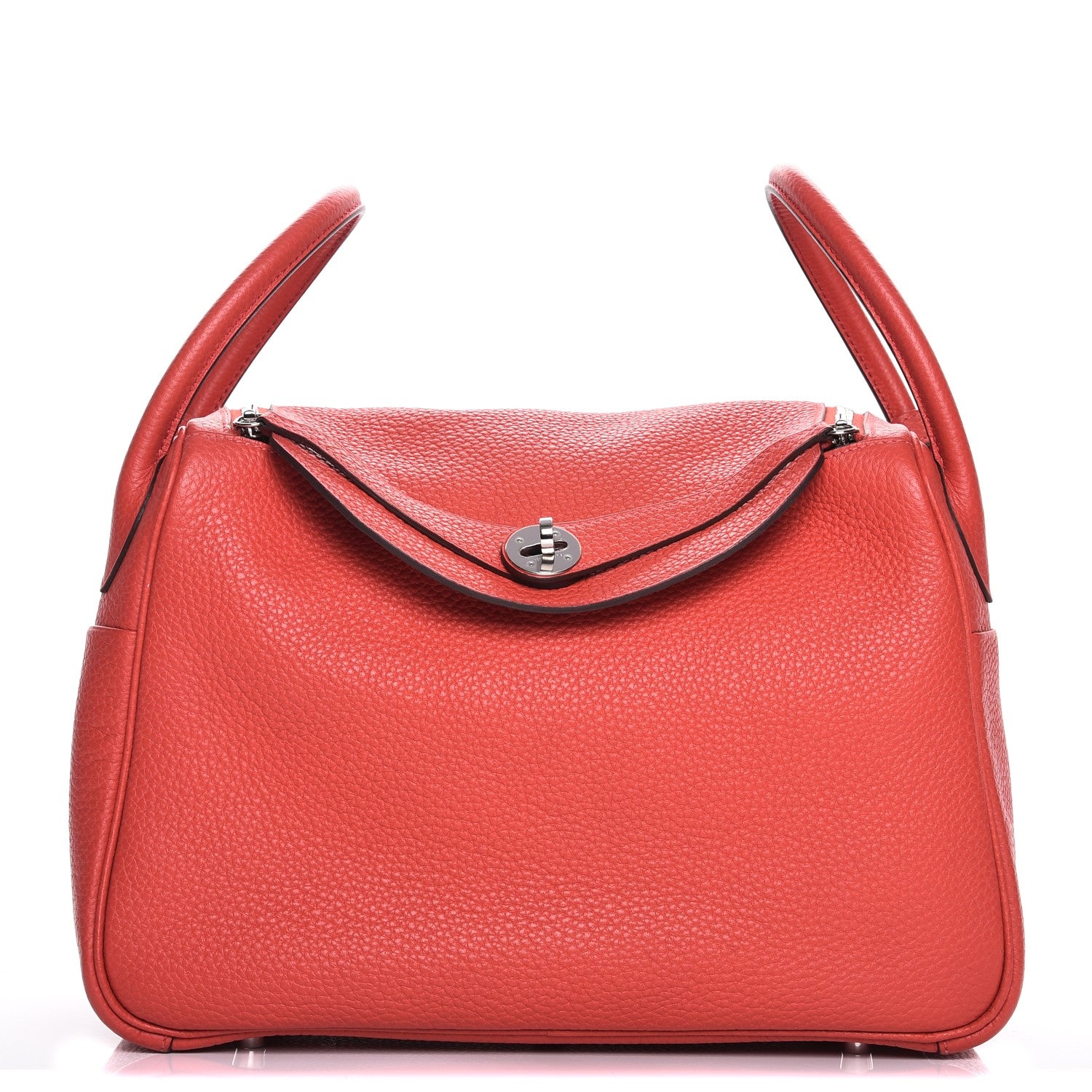 Hermes Taurillon Clemence Lindy 30 Rouge Pivoine 1 of 9