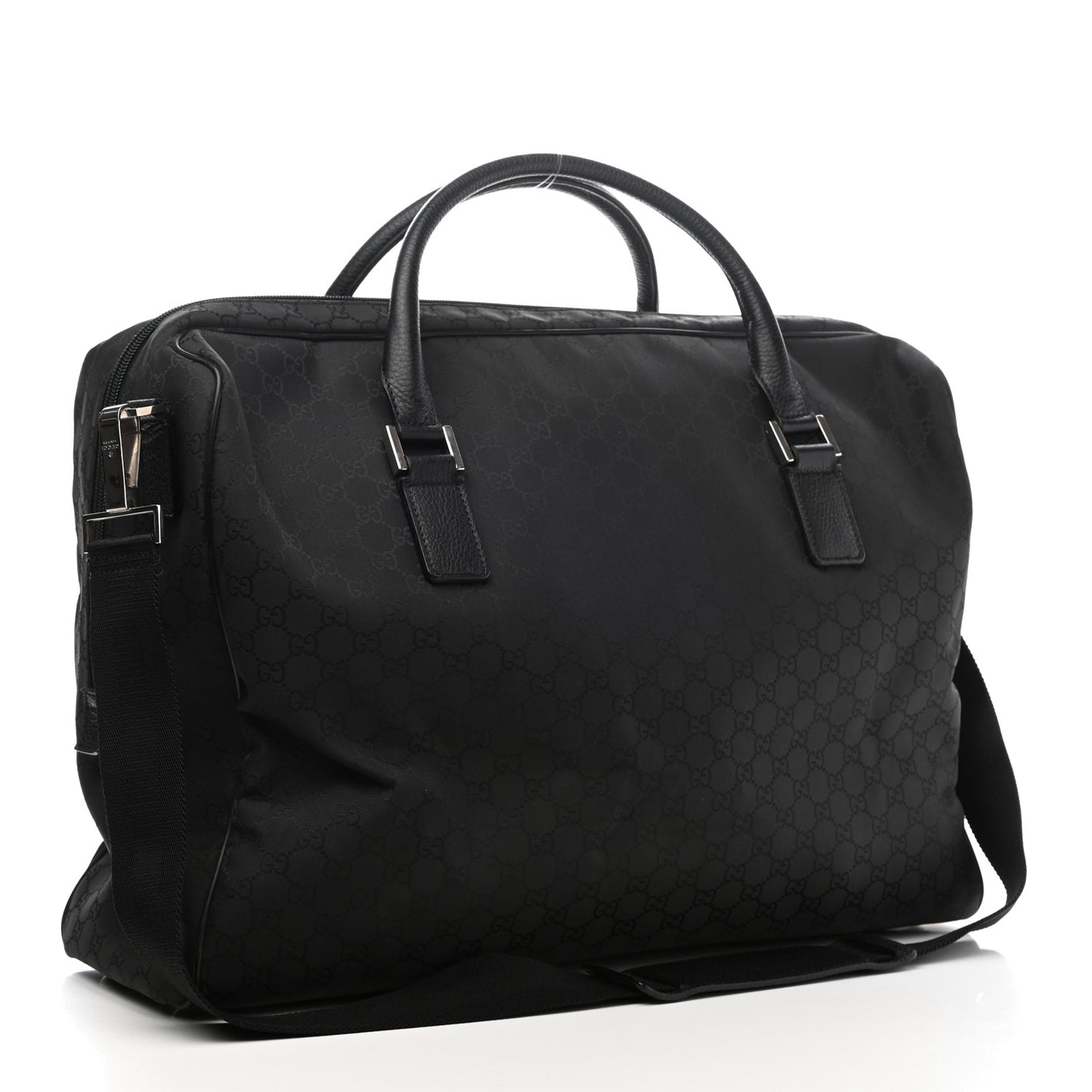 Nylon Monogram Large Duffle Bag Black