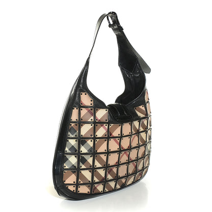 Burberry Prorsum Nova Check Warrior Studded Brooke Hobo Black 3 of 8