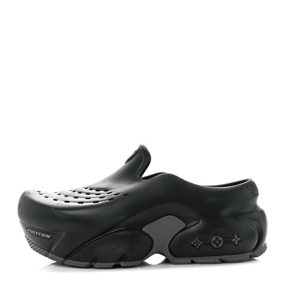 Louis Vuitton Rubber Mens Shark Clogs 7 8 Black 1 of 11