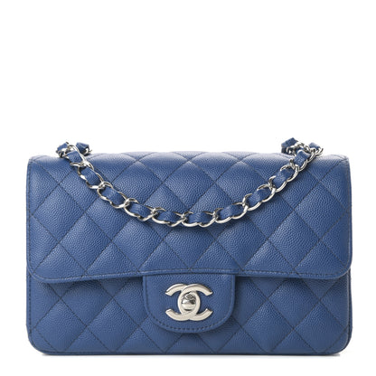 Chanel Caviar Quilted Mini Rectangular Flap Blue 1 of 13