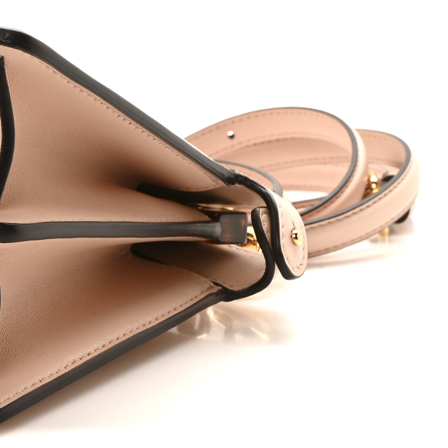 Shiny Nappa Plexiglass Petite Peekaboo I SEE U Satchel Light Rose