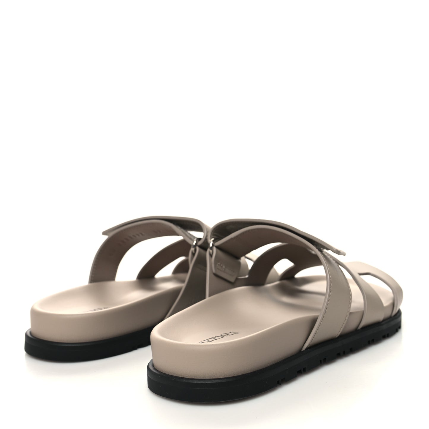 Calfskin Womens Chypre Sandals 37 Beige Mastic