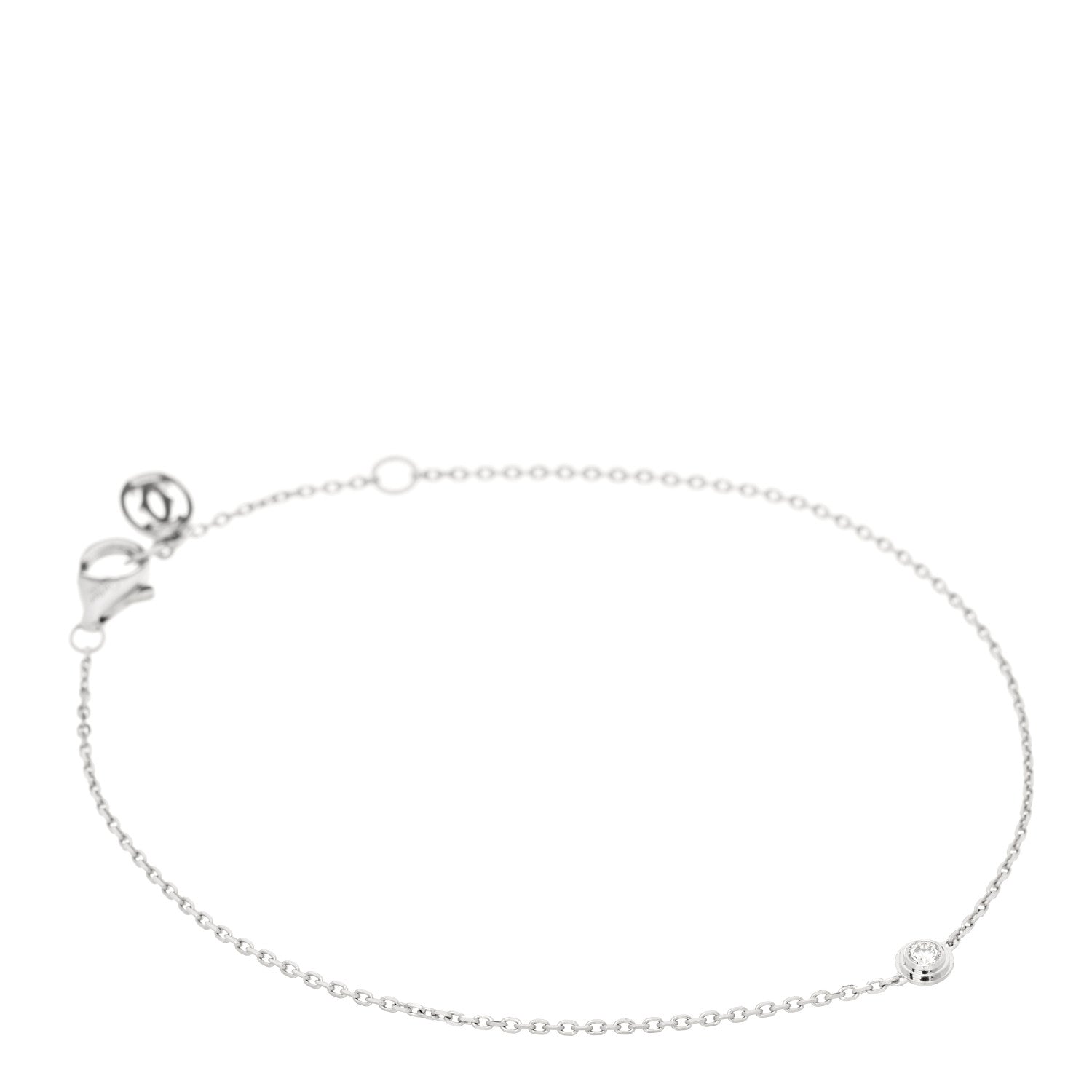 Cartier 18K White Gold Diamond XS D'Amour Bracelet 1 of 3