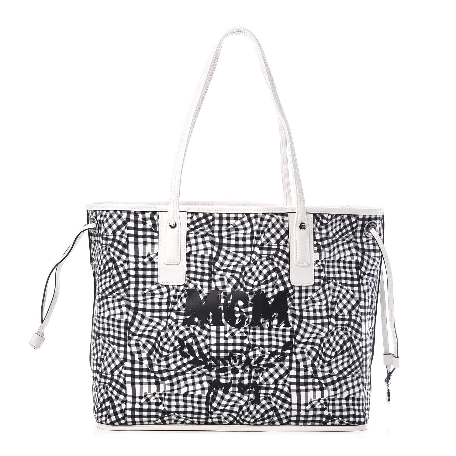 MCM Visetos Medium Liz Reversible Shopper Tote White 4 of 15