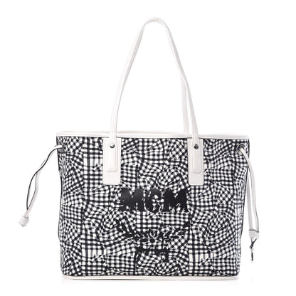 MCM Visetos Medium Liz Reversible Shopper Tote White 4 of 15
