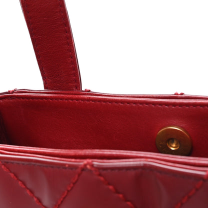 Chanel Calfskin Stitch Small Surpique Tote Red 11 of 12